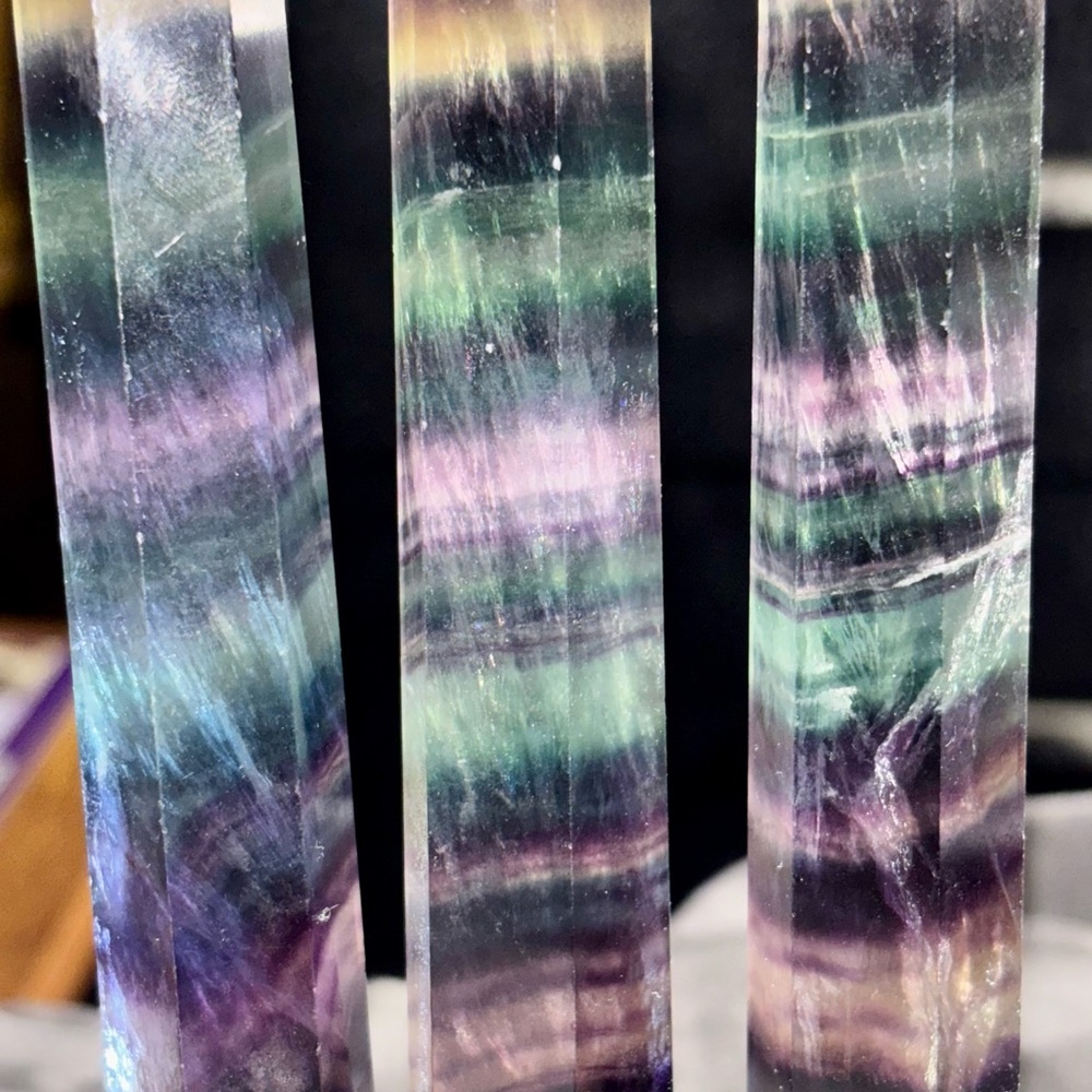 Rainbow Fluorite Crystal Tower 5.4”
